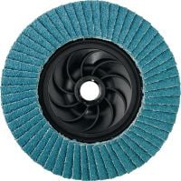 Disque à lamelles convexes filetées AF-D PL SP Disques à lamelles convexes à support plastique de première qualité avec filetage pour le ponçage grossier ou fin de l'acier inoxydable, de l'acier et d'autres métaux