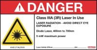 Panneau de Laser Classe 3R (paq. de 5) 