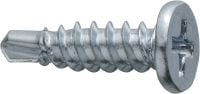 Vis autoperceuses pour façade S-AD 1'-16 PPCH #2 SS316 Vis autoperceuse (acier inoxydable A4) sans rondelle pour l’installation de façade avec écran pare-pluie DBV (drainé et ventilé à l’arrière) (jusqu’à 0,16 po)