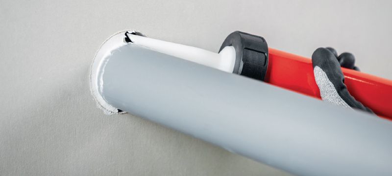 CS-S SA Light smoke and acoustic sealant Lightweight, paintable smoke and acoustic sealant for drywall joints and pipe penetrations (including CPVC) Applications 1