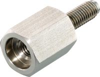 Saillies filetées (acier inoxydable) Étrier fileté mâle-femelle en acier inoxydable pour fixation à des poutres en acier revêtues de protection passive contre le feu (PFP)