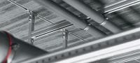 Rail d'ancrage HAC-V standard Rails d'ancrage préscellés avec une capacité de charge améliorée et de multiples profondeurs d’implantation, pour une fixation économique des façades-rideaux Applications 3