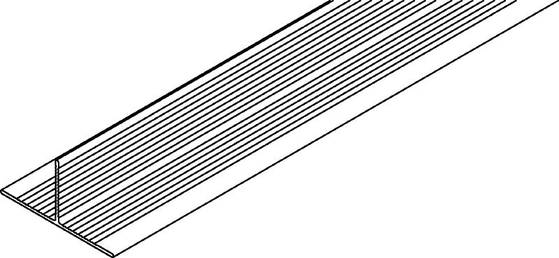 MFT-T Rail T-shaped aluminum rail for assembling vertical and horizontal façade panel substructures