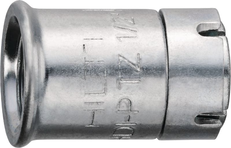 Cheville à expansion femelle HDI-P TZ Cheville à expansion femelle courte haute performance pour les faibles profondeurs d'implantation dans le béton fissuré et non fissuré, de même que pour les applications parasismiques