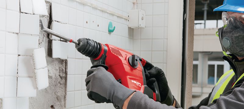 Perforateur TE 30-AVR Perforateur SDS Plus (TE-C) puissant pour le forage et le burinage de rectification difficiles dans le béton, avec système de réduction active des vibrations (AVR) Applications 1