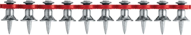Clous pour tablier métallique X-HSN 24 (en bande) Clous en bande pour la fixation de tabliers métallique sur solives en treillis à l'aide de cloueurs à poudre verticale