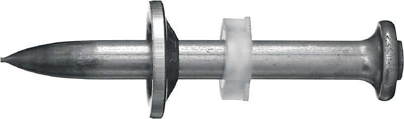 Clous X-CR P8 S béton / acier avec rondelle Clou unitaire en acier inoxydable avec rondelle en acier à utiliser avec les cloueurs à poudre dans l’acier et le béton dans les environnements corrosifs