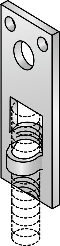 Raccord à œillet Raccord à œillet pour joindre la tige du dispositif de suspension à l’acier structurel