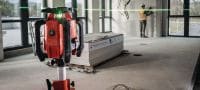 PR 40G-22 Niveau laser rotatif vert à pente unique Niveau laser rotatif intérieur robuste avec faisceau vert très visible et fonctions automatiques pour le nivellement, l’alignement, la pente et la quadrature (plate-forme Nuron) Applications 2