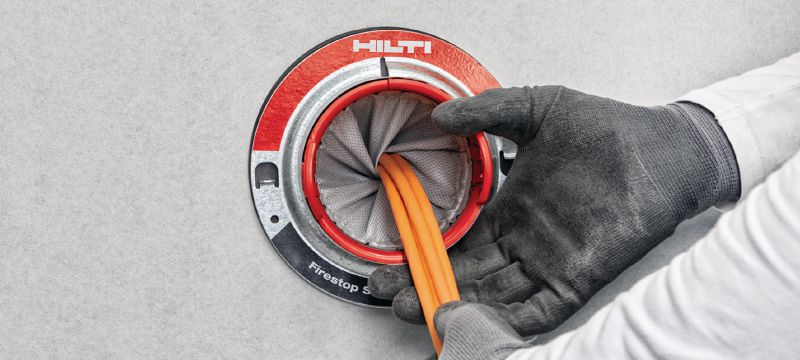 Manchon coupe-feu pré-découpé CP 653 Chemin de câbles pour un câblage dense avec contrôle optimal du débit d'air Applications 1
