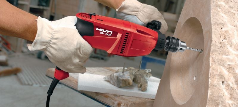 UH 700 Hammer drill Corded two-speed, high-torque hammer drill driver for universal use Applications 1