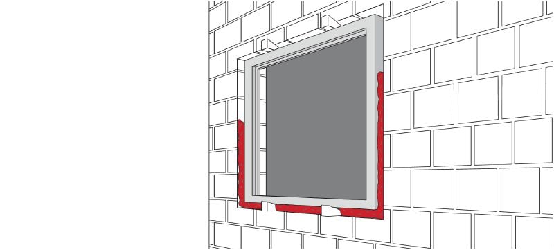 Mousse de calfeutrage isolante pour conditions climatiques extrêmes CF-I XTW Mousse isolante contre les intempéries idéale pour sceller les joints de porte et de fenêtre toute l'année Applications 1