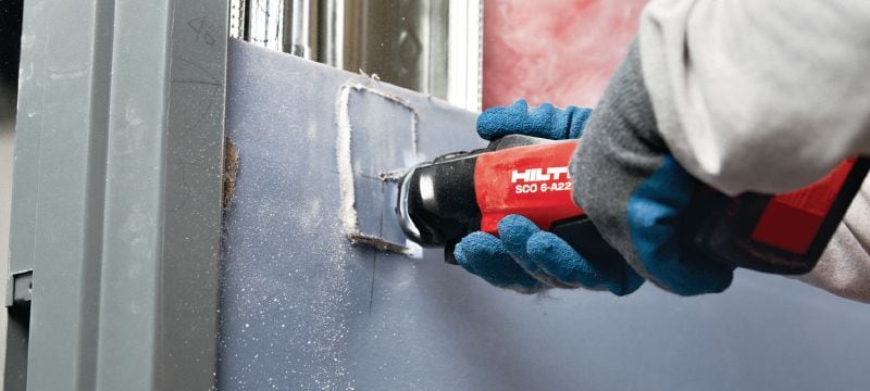 Outil de découpe sans fil SCO 6-A22 Outil à découper à batterie de 22 V avec moteur sans balais Applications 1