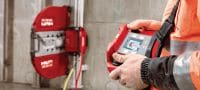 Lame de scie murale Equidist SPX-HCU (arbre H1 compatible avec Hilti) Lame de scie murale haut de gamme (20 kW) pour une vitesse de découpe élevée et une durée de vie accrue dans le béton armé (arbre H1 compatible avec les scies murales Hilti) Applications 4