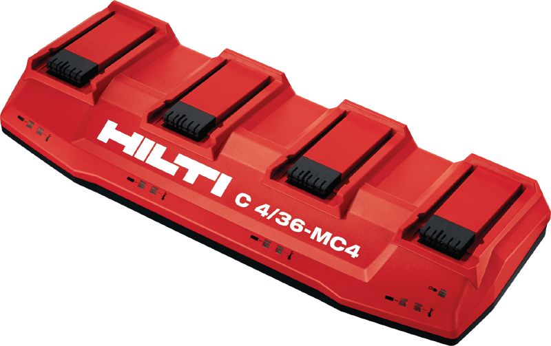 Chargeur multi-baies C4/36-MC4 Chargeur multibaie à tension variable pour toutes les batteries Li-ion Hilti