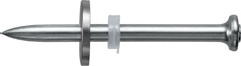 Clous X-CR P8 S béton / acier avec rondelle Clou unitaire en acier inoxydable avec rondelle en acier à utiliser avec les cloueurs à poudre dans l’acier et le béton dans les environnements corrosifs