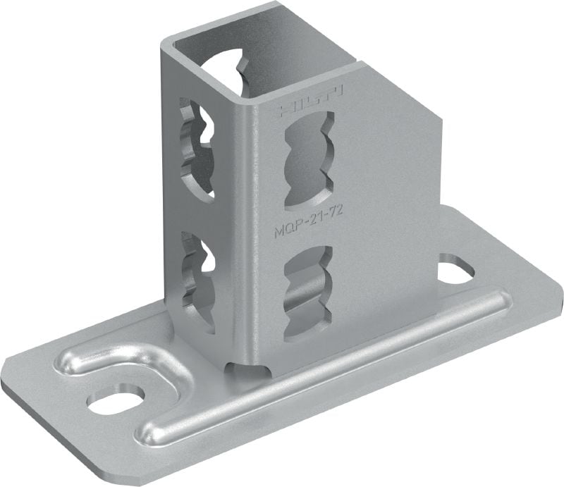 Pied de rail MQP-21-72 Pied de rail galvanisé pour la fixation des profilés MQ sur le béton