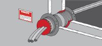 CFS-SL SK Kit de Manchon de Coupe-Feu Solutions 2 étapes pour les pénétrations de câble nécessitant une ouverture avec manchon Applications 1