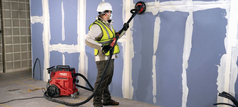 Ponceuse à manche long DWS 225 Ponceuse orbitale à manche long ajustable pour cloison sèche avec moteur sans charbon à vitesse variable et extraction de la poussière (sac et tige rallonge fournis) Applications 1