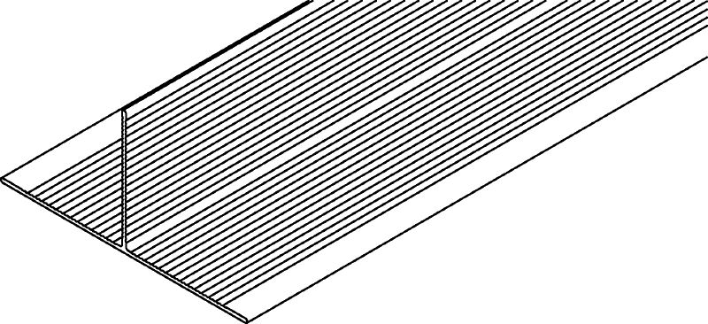 Rail MFT-T Rail en aluminium en forme de T pour l'assemblage de sous-structures de panneaux de façades verticales et horizontales