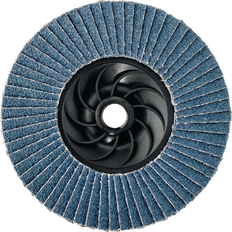 Disque à lamelles convexes filetées AF-D PL SPX Disques à lamelles convexes à support plastique hautes performances avec filetage pour le ponçage grossier ou fin de l'acier inoxydable, de l'acier et d'autres métaux