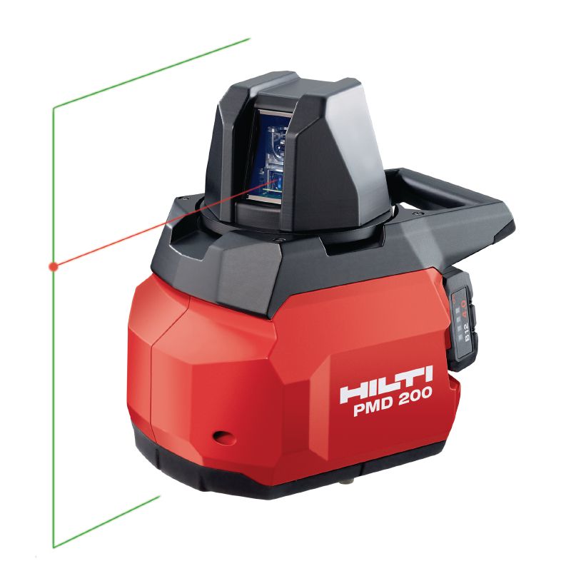 PMD 200 Jobsite layout tool Intuitive 2D layout laser tool to easily mark out drywall track locations and complex geometries in indoor environments