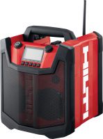 Radio de chantier R 6-22 Radio de chantier portable à batterie avec jusqu’à 22 heures de lecture par charge et une durabilité supplémentaire pour une utilisation sur les chantiers de construction (plateforme de batteries Nuron)