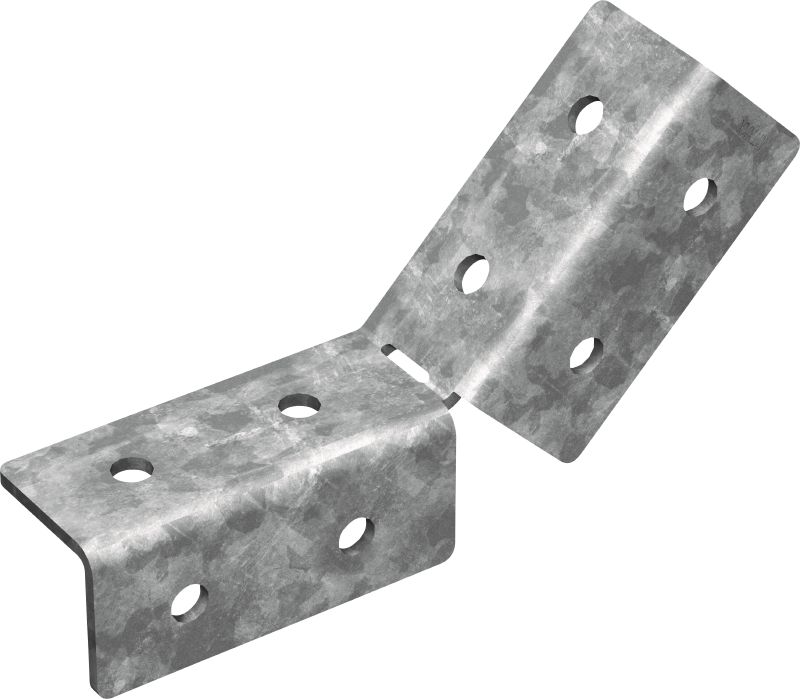 Support d'angle de 45 degrés MT-AB-LL2 45 OC Support d'angle de 45 degrés pour le renfort des structures de rails à entretoises MT-40 et MT-50, pour une utilisation en extérieur à faible pollution