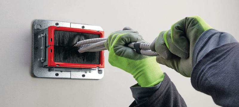 Manchon coupe-feu modulaire CFS-MSL Passage de câbles résistant au feu et modulaire pour optimiser la polyvalence, la capacité de gestion des câbles et leur réaménagement Applications 1
