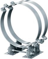 Sabot de tubage MP-PS 4-2 Sabots de tubage quadruples réglables avec revêtement extérieur pour fixer des tuyaux de 217 à 610 mm (8 po à 24 po) de diamètre à divers matériaux supports dans des environnements légèrement corrosifs