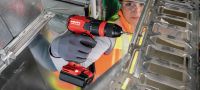Visseuse-perceuse à têtes multiples SFE 2-A12 Visseuse-perceuse 12 V sans fil ultracompacte à porte-embout interchangeable (coudé, angle droit, 13 mm sans clé et porte-embout à prise hexagonale) pour les travaux d'installation dans les espaces restreints et en angle Applications 5