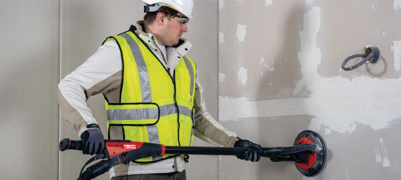 Ponceuse à manche long DWS 225 Ponceuse orbitale à manche long ajustable pour cloison sèche avec moteur sans charbon à vitesse variable et extraction de la poussière (sac et tige rallonge fournis) Applications 1
