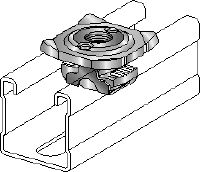 MQA-F Pipe clamp saddle Hot-dip galvanized (HDG) pipe clamp saddle for connecting threaded components (imperial) to MQ strut channels