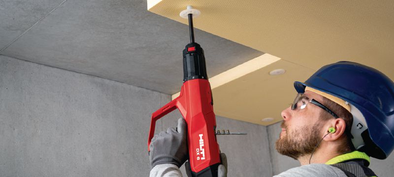 DX 6 Powder-actuated nailer kit Fully automatic powder-actuated nailer – wall and formwork kit Applications 1
