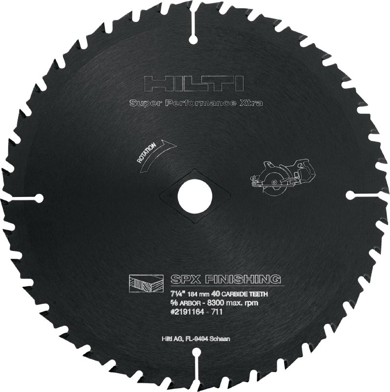 Lame de scie circulaire pour bonne finition du bois (CPC) Lame de scie circulaire Premium pour une finition raffinée dans le bois, offrant plus de temps de coupe avec les scies sans fil