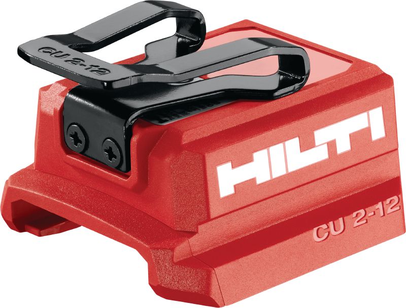 Adaptateur de charge USB CU 2-12 Adaptateur de charge USB pour batteries Hilti de 12 V, qui permet de recharger les tablettes, les téléphones et les autres appareils équipés de ports USB-C ou USB-A