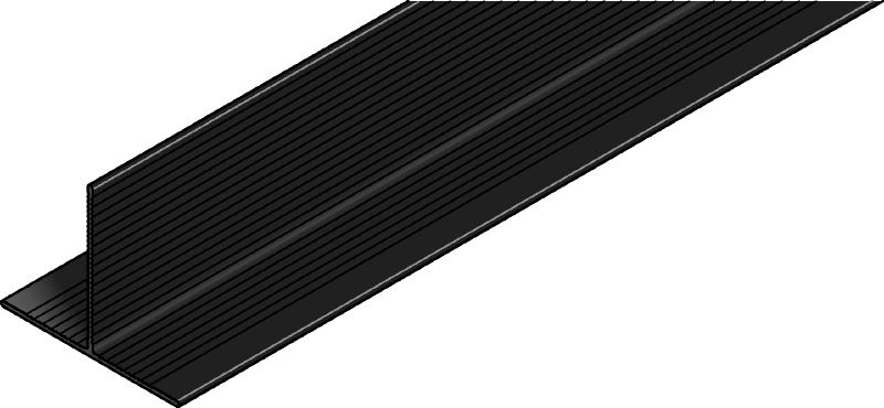 Rail MFT-T (anodisé en noir) Rail en forme de T anodisé en noir pour l'assemblage de sous-structures de panneaux de façades verticales et horizontales