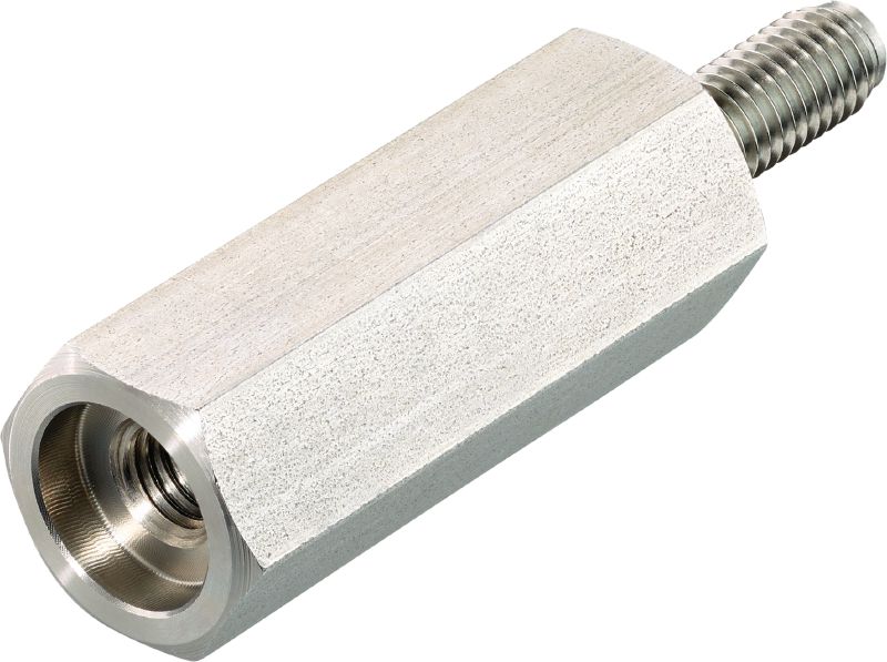 Saillies filetées (acier inoxydable) Étrier fileté mâle-femelle en acier inoxydable pour fixation à des poutres en acier revêtues de protection passive contre le feu (PFP)