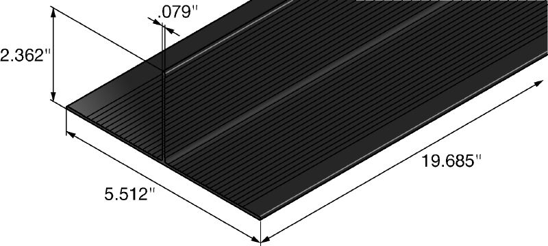 Rail MFT-T (anodisé en noir) Rail en forme de T anodisé en noir pour l'assemblage de sous-structures de panneaux de façades verticales et horizontales