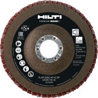 AF-D FT SP Flap disc Premium fiber-backed flat flap discs for rough to fine grinding of stainless steel, steel and other metals