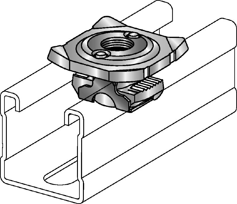 MQA-R Pipe clamp saddle Stainless steel pipe clamp saddle for connecting threaded components (imperial) to MQ strut channels