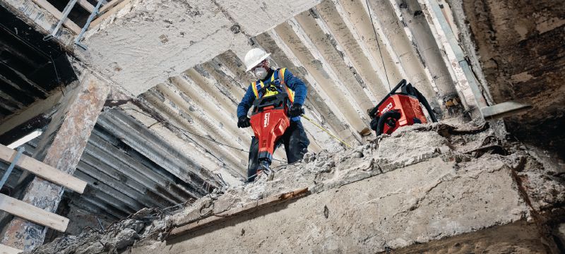 Marteau-piqueur sans fil TE 2000-22 Marteau-piqueur alimenté par batterie, puissant et léger pour la démolition du béton et d’autres travaux de démolition (plateforme de batteries Nuron) Applications 1