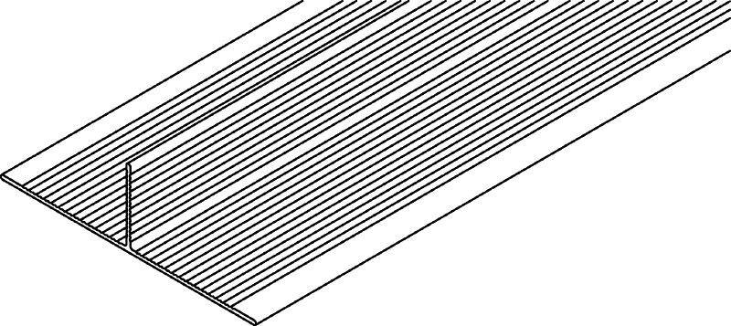 Rail MFT-T Rail en aluminium en forme de T pour l'assemblage de sous-structures de panneaux de façades verticales et horizontales