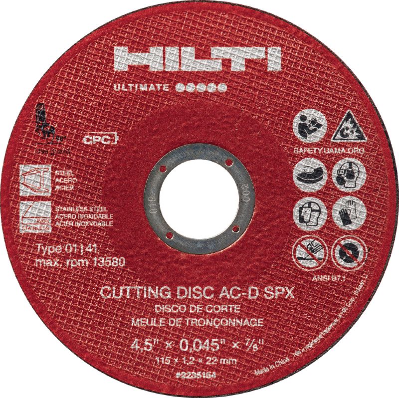 AC-D SPX Type 1 Cut-off wheel Ultimate-performance Zirconium cut-off wheel for precise, low-vibration metalwork using an angle grinder – recommended for stainless steel