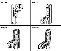 Connecteur à angle MQW 90° R Équerre perpendiculaire en acier inoxydable (A4) pour relier plusieurs traverses MQ