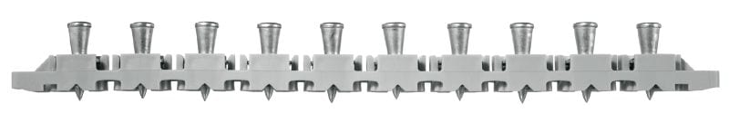 Clous pour tablier métallique X-ENP MXR (en bande) Clous en bande pour la fixation de terrasses métalliques sur des structures métalliques à l'aide de cloueurs à poudre verticale