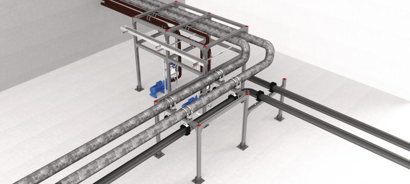 Profilé de boîte MT-90 OC Profilé de boîte pour charges lourdes pour une utilisation avec les composants MT-TFB et MT-THB/MT-HL dans des environnements extérieurs Applications 1