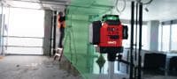 Laser multidirectionnel PM 30-MG Laser multiligne à 3 lignes à 360° pour les mesures de mise à l'aplomb, de mise à niveau, d'alignement et de mise à l'équerre Applications 4