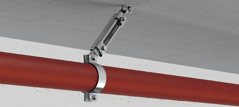 MQS-SP Colliers de serrage galvanisés préassemblés homologués FM pour le support parasismique des tuyaux de gicleurs Applications 1