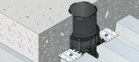 CP 680-M Cast-in firestop sleeve One-step firestop cast-in sleeve for metal pipe penetrations through floors. Place it and forget it Applications 2
